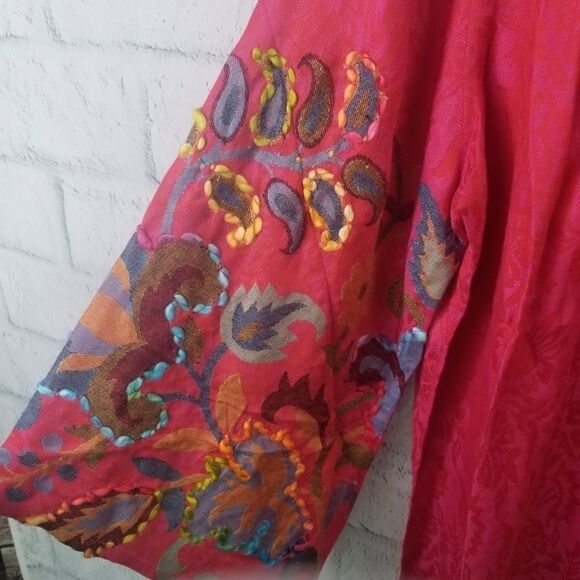 Time For Me Boho Embroidered Bell Sleeve. - Picture 6 of 8